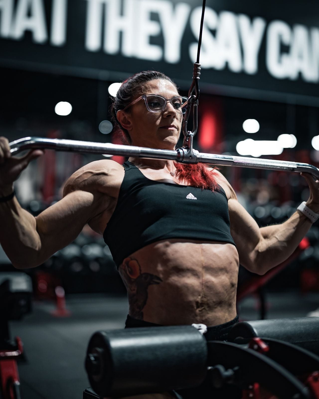 Athlete progressing through a strength session